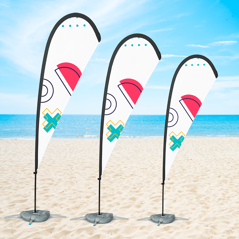 Beachflag Drop inkl Design Druck Zubehör günstig