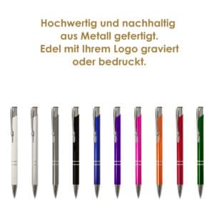 Metallkugelschreiber mit Logo Gravur