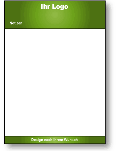 Schreibblock mit Logo